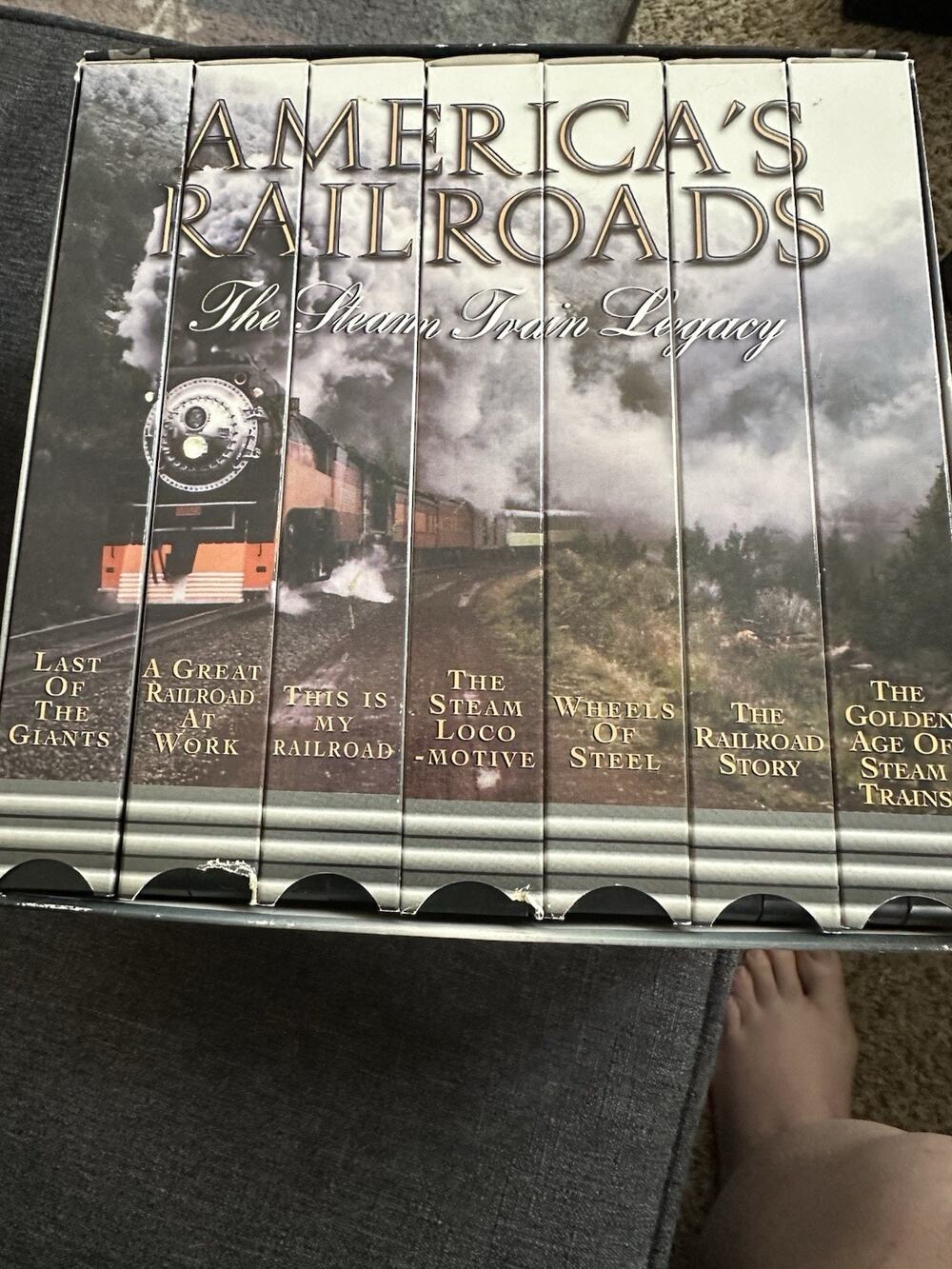 America’s Railroads The Steam Train Legacy 7 VHS Box Set Steam Trains Complete